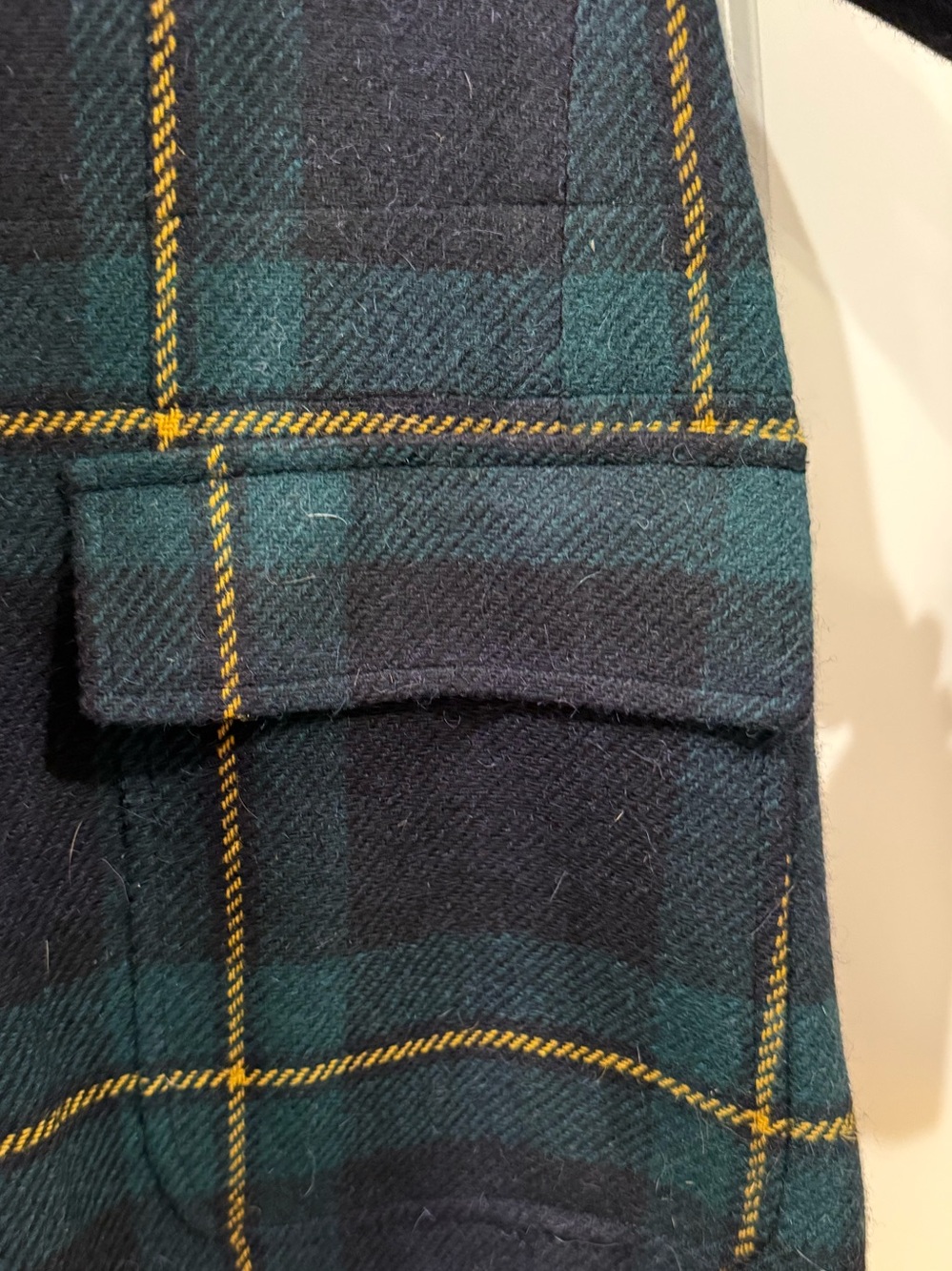 Polo by Ralph Lauren Navy & Green Plaid Sport Coat with Gold Accents - Picture 8 of 15